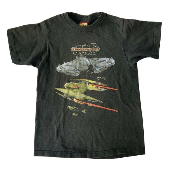 Star Wars Tops - Vintage Star Wars T Shirt Sz XS/S Trade Federation Droid Fighters Womens Boxy